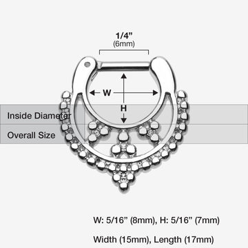 Detail View 1 of Classic Royal Filigree Septum Clicker-Steel